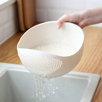 1pc Premium Plastic Rice & Vegetable Washing Basket - Durable Strainer for