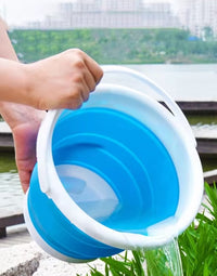 Collapsible Silicone Bucket - Portable & Versatile Ideal for Washing