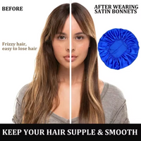 Luxurious Satin Sleep Cap for Women - Wide Elastic Band, Gentle on Hair