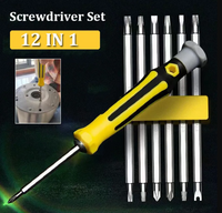 12 in 1 Magnetic Screwdriver Set Cross Flat Shaped Screwdriver Head