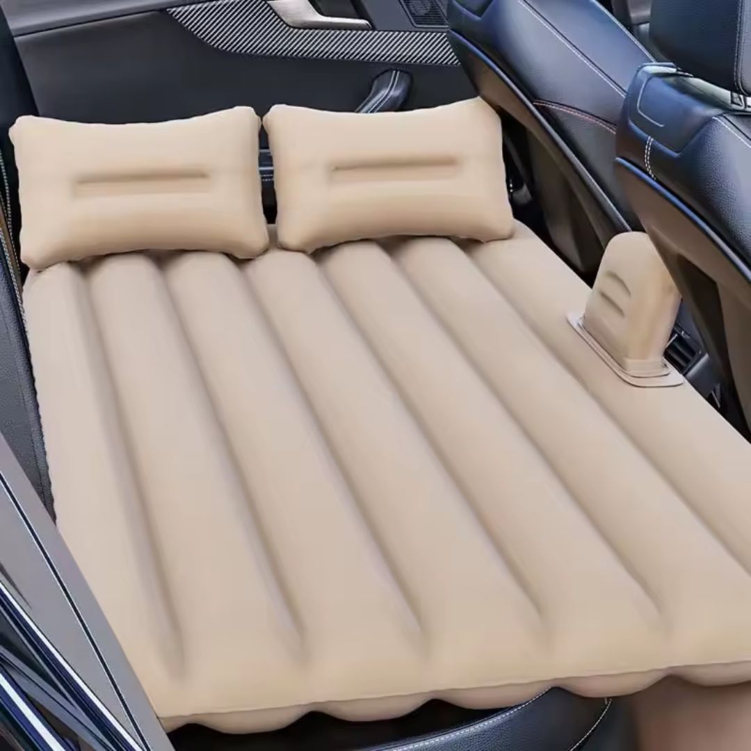 Premium Split Portable Car Air Bed Ultra-Soft Flocking Fabric Inflatable
