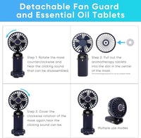 Portable USB Mini Fan- Handheld Cooling Fan Rechargeable Electric LED Fan