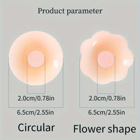 2pcs Reusable Silicone Nipple Covers, Seamless Invisible Self-Adhesive