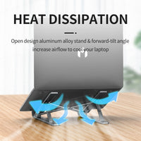Aluminum Alloy Stainless Steel Adjustable 11 - 17 Inch Notebook Holder
