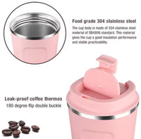 Stainless Steel Coffee Cup Hot Cold Warm Water Beverage Thermo Insulated