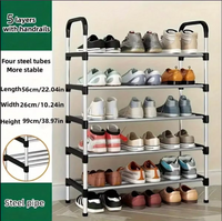 5-Layer Metal Shoe Rack Organizer – Space Saving Home Storage