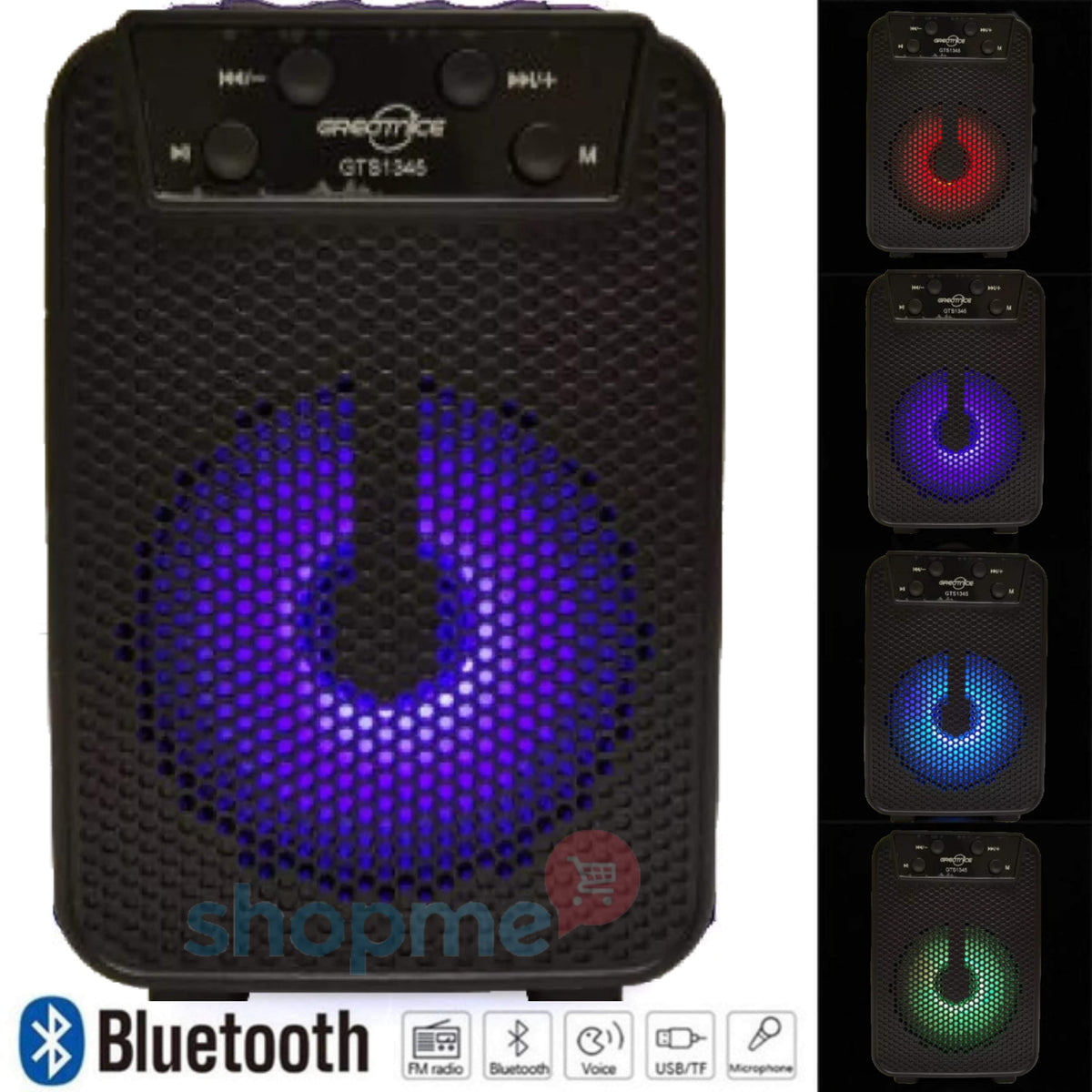 Wireless Portable Bluetooth Speaker with Micro Sd, USB Flash & FM Radio