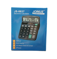12 Digits Calculator 100 Check Joinus Js -8837 Black