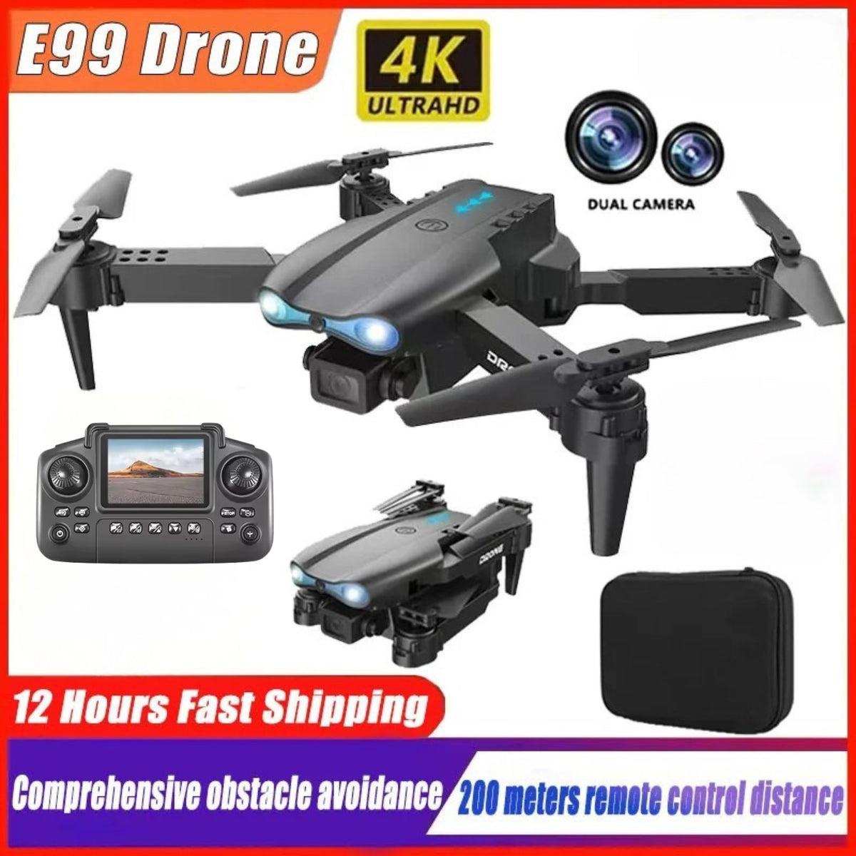 E99 Pro Drone Foldable HD Dual Camera Aerial Photography Quadcopter Altitude