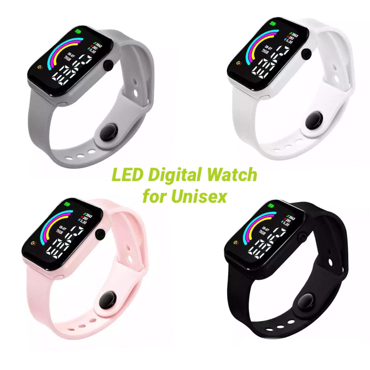 Women Rainbow LED Digital Watch Watch for Ladies