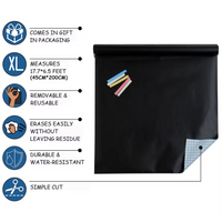 Giant Chalkboard Sticker for Wall | 60x200cm Erasable PVC Blackboard Mural