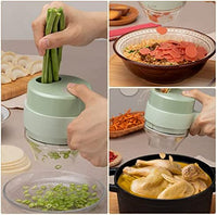 Electric Food Chopper Vegetable Slicer Garlic Grinder Handheld Cutter Grater