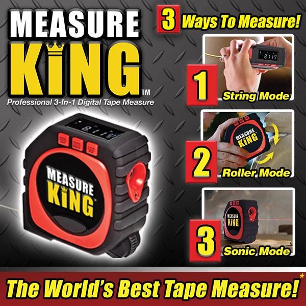 Measuring Tape Measure King 3-in-1 Digital Measuring Tape String Mode, Sonic
