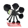 Measuring Cup and Measuring Spoon Set 8 Pcs - Black