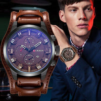 Curren 8225 Men's Luxury Leather Strap Date Wrist Watch