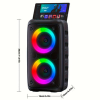 Hy3317 High-Power Wireless Speaker with a Subwoofer - Stylish Black
