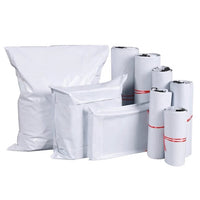 White Shipping Bag Poly Mailer Flyers - [21.5cm X 20cm+4cm - Small] - 10