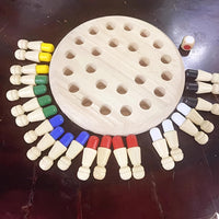 Wooden Memory International Board Game, Wooden Matching Stick Chessboard
