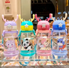 600ml Kids Water Sippy Cup Antler Creative Cartoon Baby Cups with Straws
