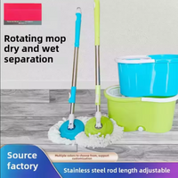 Eight Rotating Mop 360 Degree Household Magic Spin Bucket Set Wheels Tornado