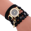Luxury Casual Analog Quartz Watch with Bracelet Jewellery - Black