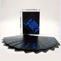 Card Pack Pure Black Magic Box-packed Waterproof PVC Plastic Playing Cards Set