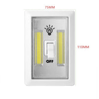Magnetic COB LED Switch Wall Night Lights Cordless Lamp Battery Operated