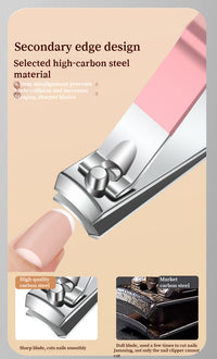 14pcs Premium Manicure and Pedicure Kit in Pink and Blue, Featuring