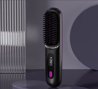 Cordless Hair Straightener Brush, Rapid Heating, Hot Comb Hair Straightener