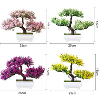 Artificial Plants Bonsai Small Tree Pot Plant Flowers Potted Ornaments for