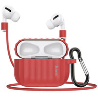 Airpods Pro 4 Case Pouch Silicone Soft + Hook Pouch in Black Red Brown Green