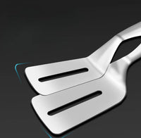 Multi-purpose Stainless Steel Cooking Tongs: Spatula, BBQ Clip, & More