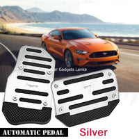 Auto Gear Vehicles Non Slip Accelerator Brake Foot Pedal Cover Set (2pc)