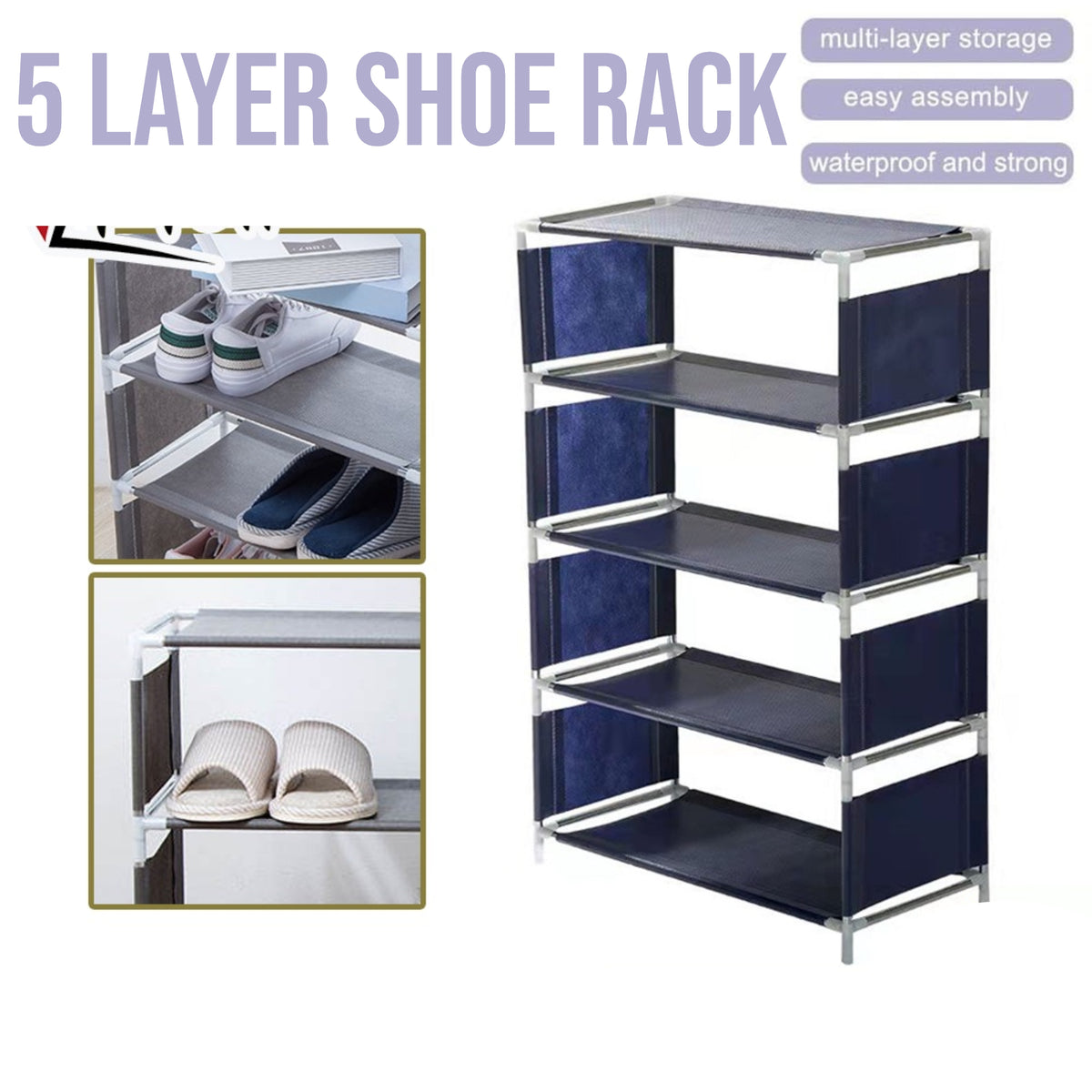 5-layer Shoe Rack, Multi-Functional Storage Rack, Closet Entrance Corridor