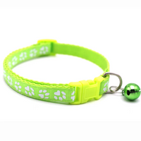 Cute Paw Design Cat Collar with Bell and Cat Belt - Adorable Accessory for