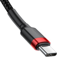 Baseus Cafule Kevlar Nylon Braided Lightning Cable for iPhone and Android.