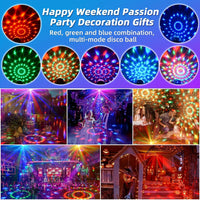 Led Sound Activated Party Lights Control Dj Lighting Disco Ball Strobe Club