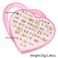 Design Random 36 Pairs/Lot Lovely Mini Earing Cute Snowflakes Cat Butterfly