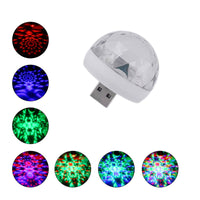 Stage Dj RGB Strobe Magic Ball Mini Disco Light USB Car Atmosphere Lamp