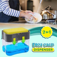 2 in One Special Soap Detergent Pump with Free Sponge Kitchen Dish Wash