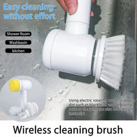Electric Spin Scrubber Cleaning Brush Handheld Kitchen Bathroom Sink