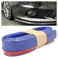 Samurai Blue Carbon Front Bumper Lip Protector Rubber Body Guard