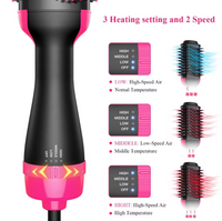 One Step Multifunctional Hot Air Comb Straight Dryer Portable Curler