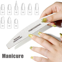 10pcs Professional Nail File Buffer for Home and Salon Manicures - Smooth
