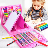 208pcs/168pcs Kids Painting Drawing Art Set with Crayons Oil Pastels