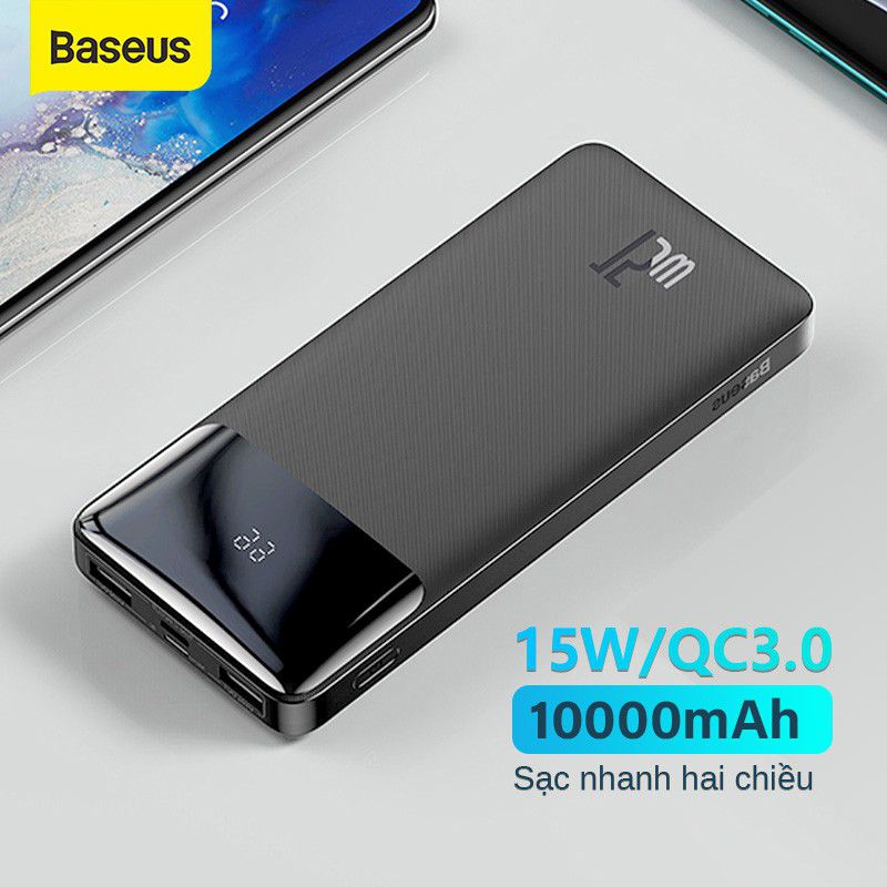 Baseus 10000mAh 15w Fast Charging Type-C Output Power Bank with Bipow