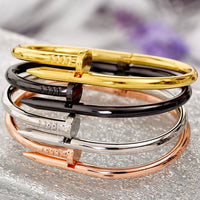 Titanium Nail Bracelet Bangles for Men and Women Unisex Fashion Item