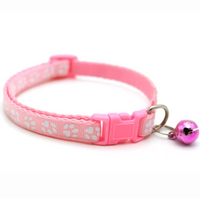 Cute Paw Design Cat Collar with Bell and Cat Belt - Adorable Accessory for