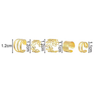 5pc Simple & Fashionable C-Shape Ear Clips: Comfortable Fit, No Piercing