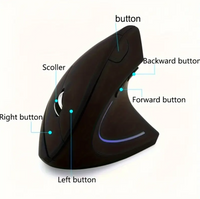 Wireless Mouse Vertical Gaming Mouse USB Computer Mice Ergonomic Desktop